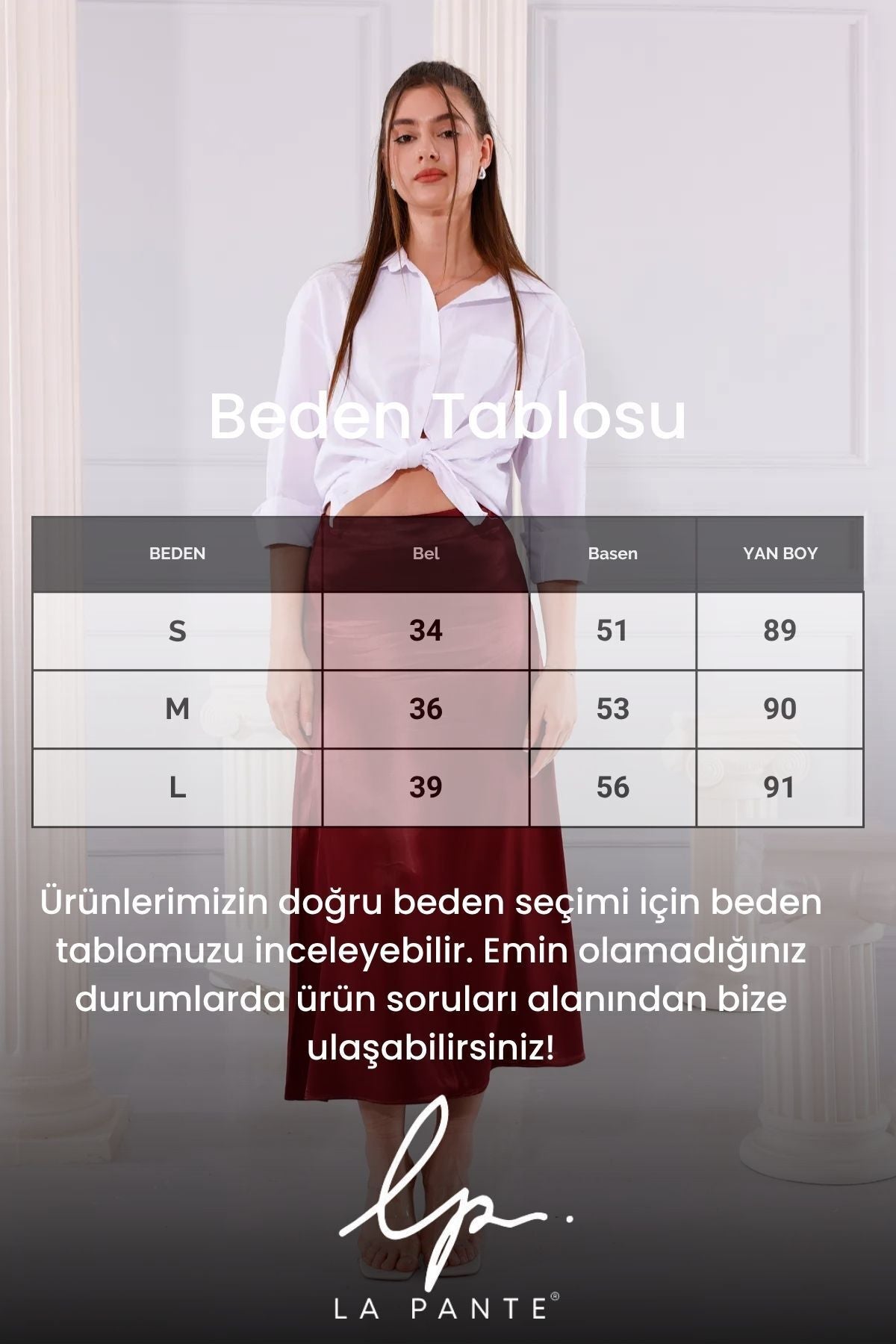 Kadın Etek Uzun Kadın Etek Uzun Boy Bordo Etek Saten Etek Tesettür Etek Bohem Şık