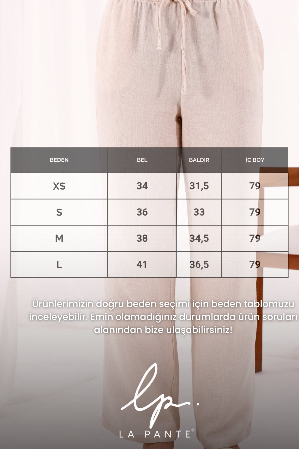 Kadın Pantolon Siyah Kadın Pantolon Beli Lastikli Kadın Pantolon Palazzo Boru Paça Müslin
